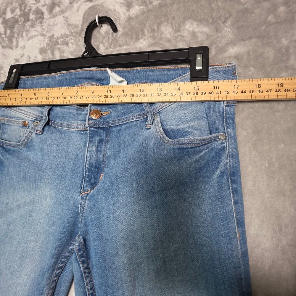 H&M &Denim Super Skinny Super Low Waist Jeans Light Wash Blue 33/32